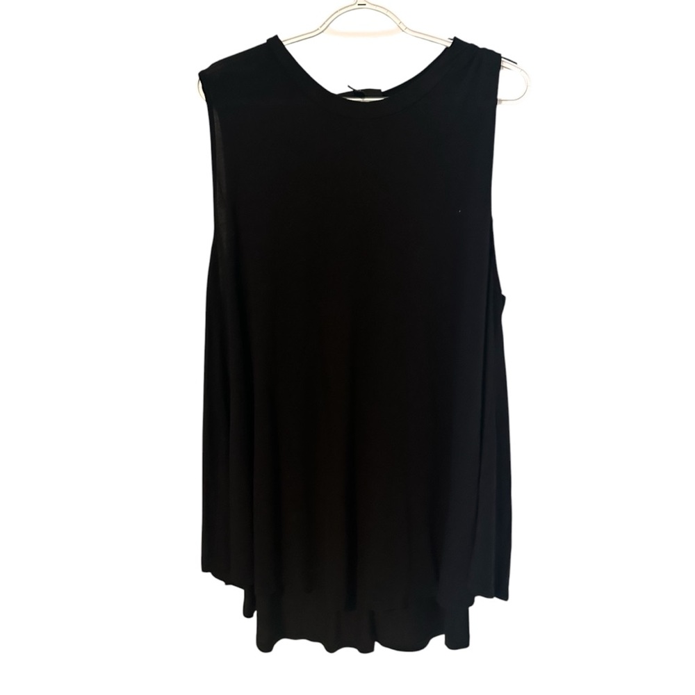 Lane Bryant Black Flowy Tank Top Size 26/28 Plus Size‎ Basic Sleeveless